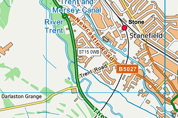 ST15 0WB map - OS VectorMap District (Ordnance Survey) ST15 0WB map - OS VectorMap District (Ordnance Survey)