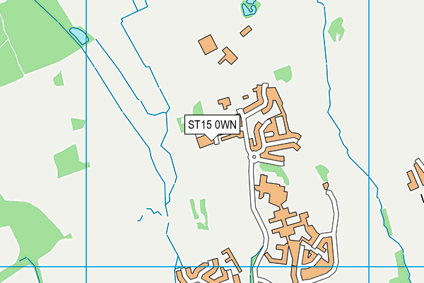 ST15 0WN map - OS VectorMap District (Ordnance Survey) ST15 0WN map - OS VectorMap District (Ordnance Survey)