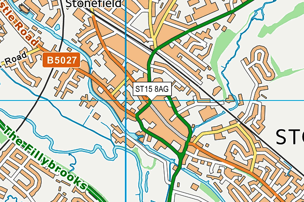 ST15 8AG map - OS VectorMap District (Ordnance Survey) ST15 8AG map - OS VectorMap District (Ordnance Survey)
