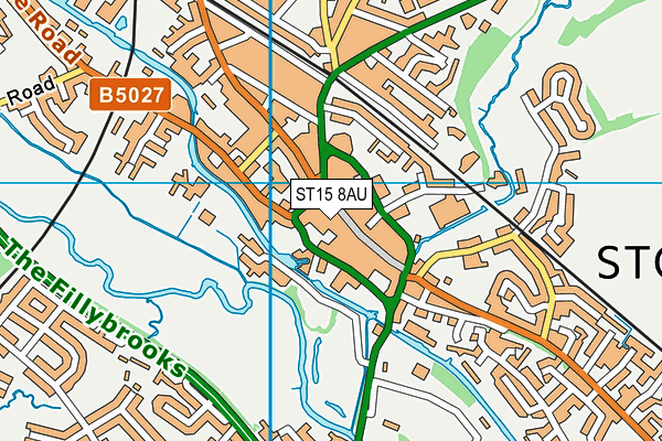 ST15 8AU map - OS VectorMap District (Ordnance Survey) ST15 8AU map - OS VectorMap District (Ordnance Survey)