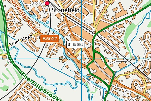 ST15 8EJ map - OS VectorMap District (Ordnance Survey) ST15 8EJ map - OS VectorMap District (Ordnance Survey)