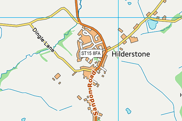 ST15 8FA map - OS VectorMap District (Ordnance Survey) ST15 8FA map - OS VectorMap District (Ordnance Survey)