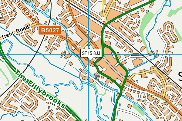 ST15 8JJ map - OS VectorMap District (Ordnance Survey) ST15 8JJ map - OS VectorMap District (Ordnance Survey)