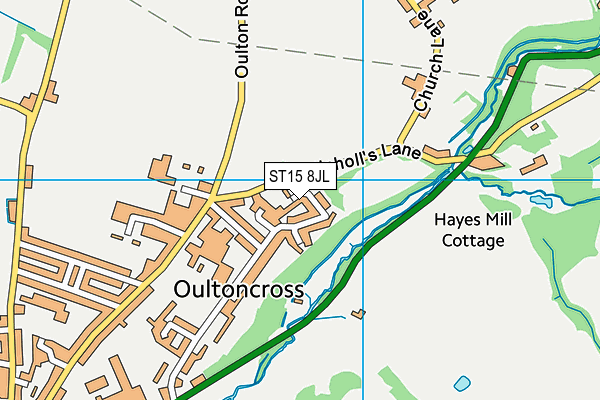 ST15 8JL map - OS VectorMap District (Ordnance Survey) ST15 8JL map - OS VectorMap District (Ordnance Survey)