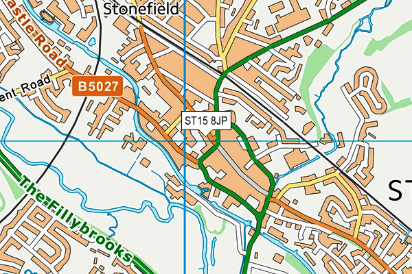 ST15 8JP map - OS VectorMap District (Ordnance Survey) ST15 8JP map - OS VectorMap District (Ordnance Survey)