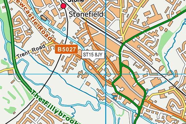 ST15 8JY map - OS VectorMap District (Ordnance Survey) ST15 8JY map - OS VectorMap District (Ordnance Survey)