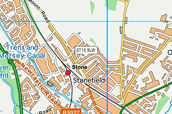 ST15 8LW map - OS VectorMap District (Ordnance Survey) ST15 8LW map - OS VectorMap District (Ordnance Survey)