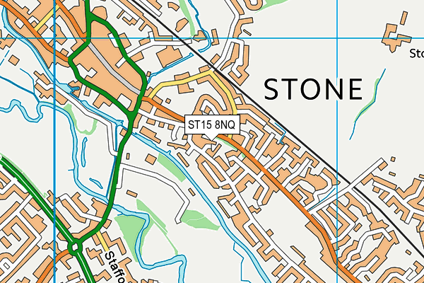 ST15 8NQ map - OS VectorMap District (Ordnance Survey) ST15 8NQ map - OS VectorMap District (Ordnance Survey)