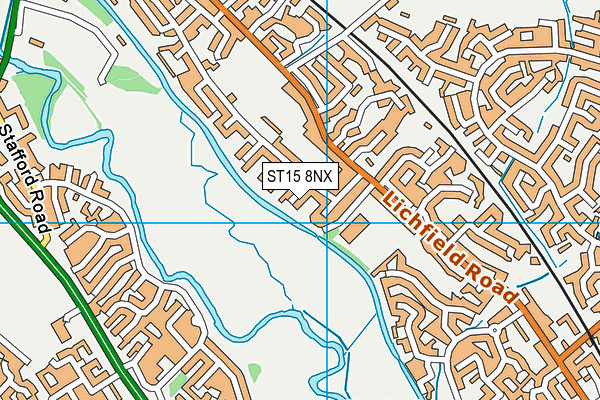 ST15 8NX map - OS VectorMap District (Ordnance Survey) ST15 8NX map - OS VectorMap District (Ordnance Survey)