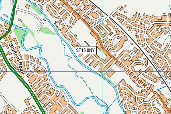 ST15 8NY map - OS VectorMap District (Ordnance Survey) ST15 8NY map - OS VectorMap District (Ordnance Survey)