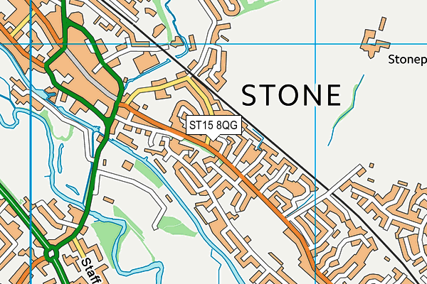 ST15 8QG map - OS VectorMap District (Ordnance Survey) ST15 8QG map - OS VectorMap District (Ordnance Survey)