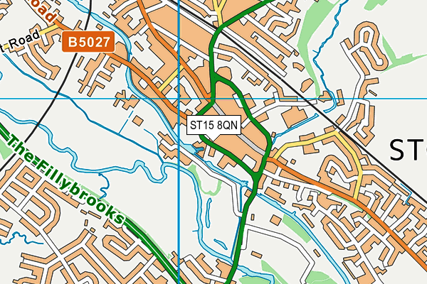 ST15 8QN map - OS VectorMap District (Ordnance Survey) ST15 8QN map - OS VectorMap District (Ordnance Survey)