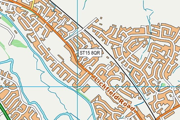 ST15 8QR map - OS VectorMap District (Ordnance Survey) ST15 8QR map - OS VectorMap District (Ordnance Survey)