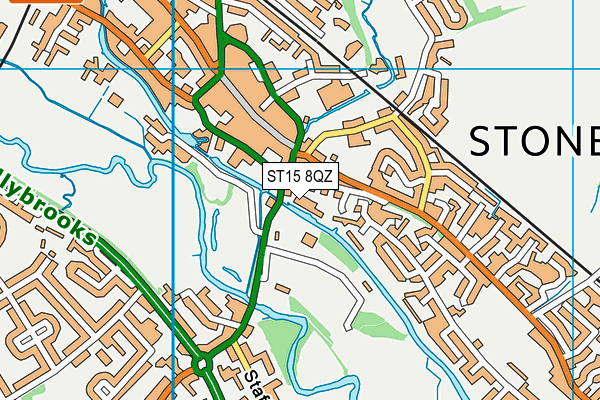 ST15 8QZ map - OS VectorMap District (Ordnance Survey) ST15 8QZ map - OS VectorMap District (Ordnance Survey)