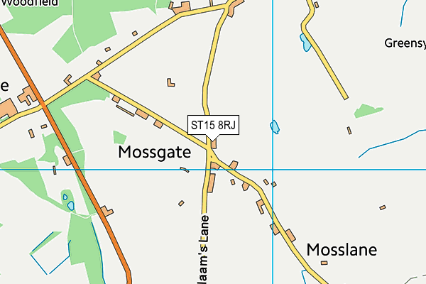 ST15 8RJ map - OS VectorMap District (Ordnance Survey) ST15 8RJ map - OS VectorMap District (Ordnance Survey)