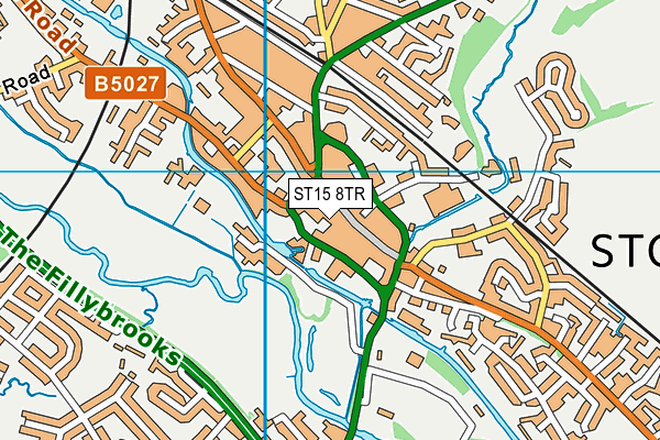 ST15 8TR map - OS VectorMap District (Ordnance Survey) ST15 8TR map - OS VectorMap District (Ordnance Survey)