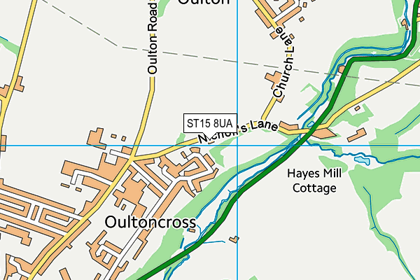 ST15 8UA map - OS VectorMap District (Ordnance Survey) ST15 8UA map - OS VectorMap District (Ordnance Survey)