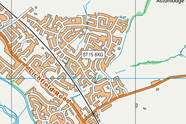 ST15 8XG map - OS VectorMap District (Ordnance Survey) ST15 8XG map - OS VectorMap District (Ordnance Survey)