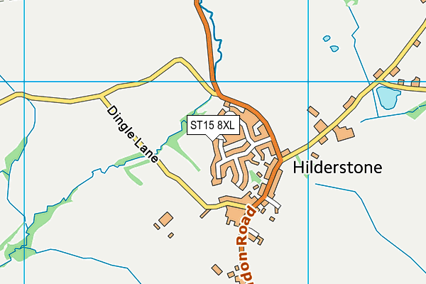 ST15 8XL map - OS VectorMap District (Ordnance Survey) ST15 8XL map - OS VectorMap District (Ordnance Survey)