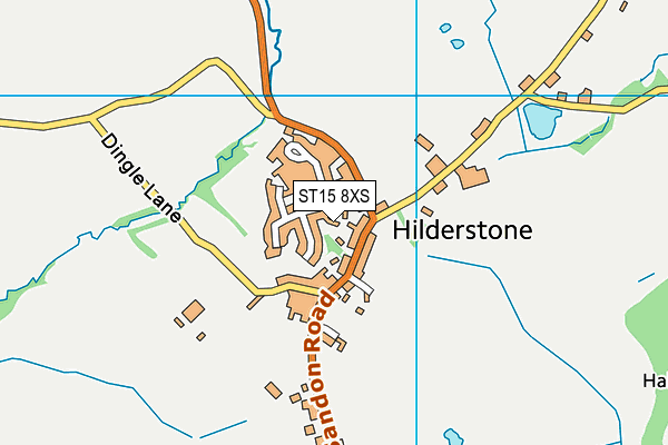 ST15 8XS map - OS VectorMap District (Ordnance Survey) ST15 8XS map - OS VectorMap District (Ordnance Survey)