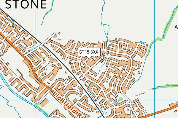 ST15 8XX map - OS VectorMap District (Ordnance Survey) ST15 8XX map - OS VectorMap District (Ordnance Survey)
