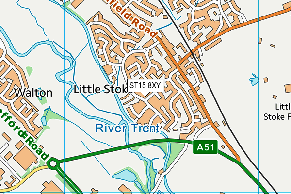 ST15 8XY map - OS VectorMap District (Ordnance Survey)