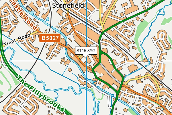 ST15 8YG map - OS VectorMap District (Ordnance Survey) ST15 8YG map - OS VectorMap District (Ordnance Survey)