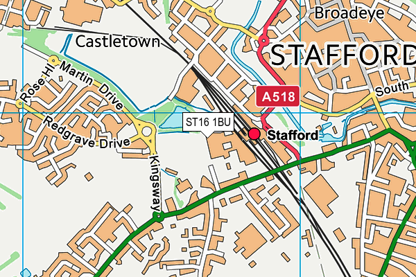 ST16 1BU map - OS VectorMap District (Ordnance Survey) ST16 1BU map - OS VectorMap District (Ordnance Survey)