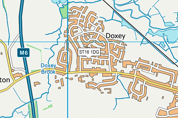 ST16 1DG map - OS VectorMap District (Ordnance Survey) ST16 1DG map - OS VectorMap District (Ordnance Survey)