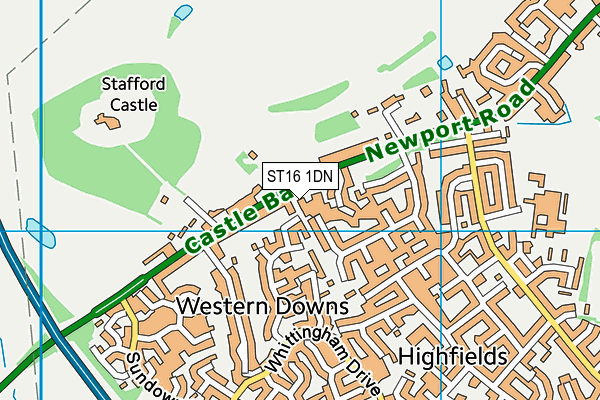 ST16 1DN map - OS VectorMap District (Ordnance Survey) ST16 1DN map - OS VectorMap District (Ordnance Survey)