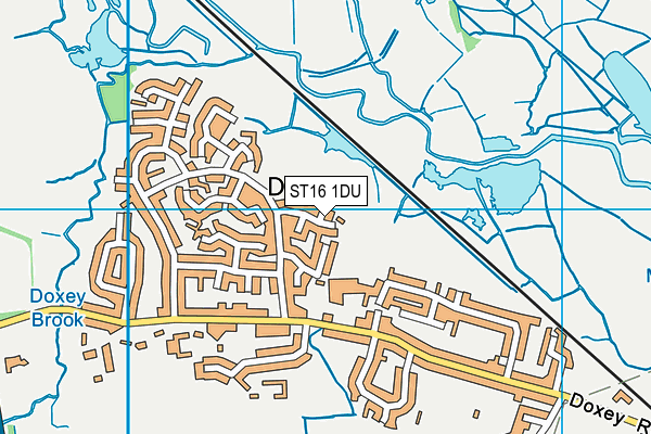 ST16 1DU map - OS VectorMap District (Ordnance Survey) ST16 1DU map - OS VectorMap District (Ordnance Survey)