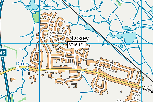 ST16 1EJ map - OS VectorMap District (Ordnance Survey) ST16 1EJ map - OS VectorMap District (Ordnance Survey)
