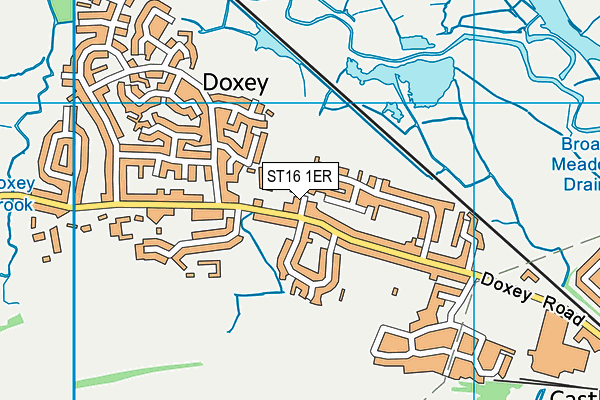 ST16 1ER map - OS VectorMap District (Ordnance Survey) ST16 1ER map - OS VectorMap District (Ordnance Survey)