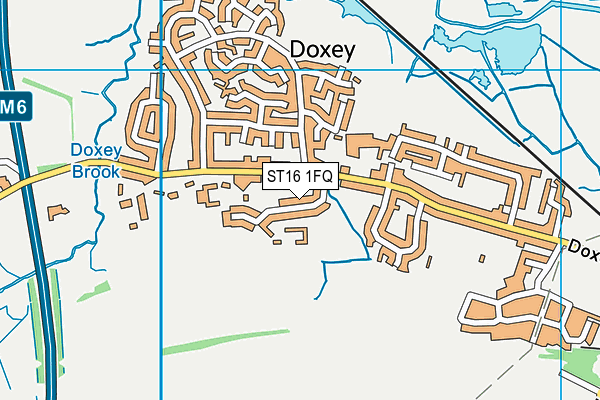 ST16 1FQ map - OS VectorMap District (Ordnance Survey) ST16 1FQ map - OS VectorMap District (Ordnance Survey)