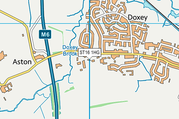 ST16 1HG map - OS VectorMap District (Ordnance Survey) ST16 1HG map - OS VectorMap District (Ordnance Survey)