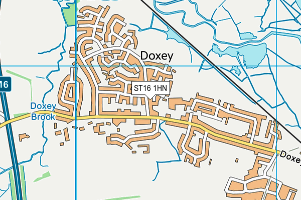 ST16 1HN map - OS VectorMap District (Ordnance Survey) ST16 1HN map - OS VectorMap District (Ordnance Survey)