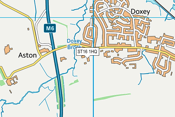 ST16 1HQ map - OS VectorMap District (Ordnance Survey) ST16 1HQ map - OS VectorMap District (Ordnance Survey)