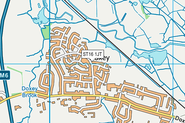 ST16 1JT map - OS VectorMap District (Ordnance Survey) ST16 1JT map - OS VectorMap District (Ordnance Survey)