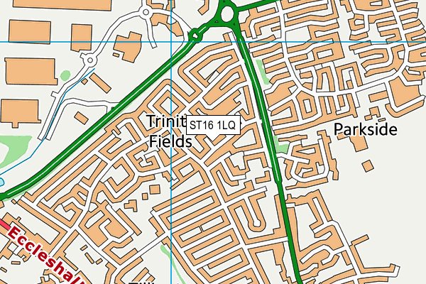 ST16 1LQ map - OS VectorMap District (Ordnance Survey)