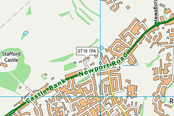 ST16 1PA map - OS VectorMap District (Ordnance Survey) ST16 1PA map - OS VectorMap District (Ordnance Survey)