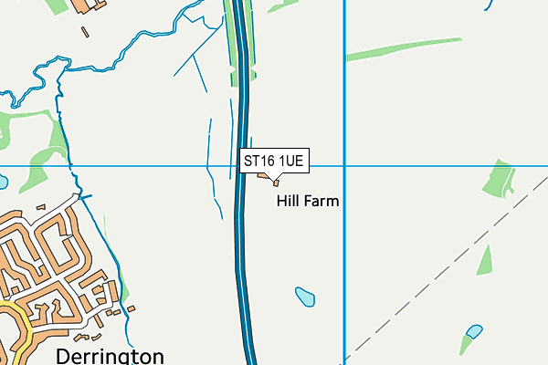 ST16 1UE map - OS VectorMap District (Ordnance Survey) ST16 1UE map - OS VectorMap District (Ordnance Survey)