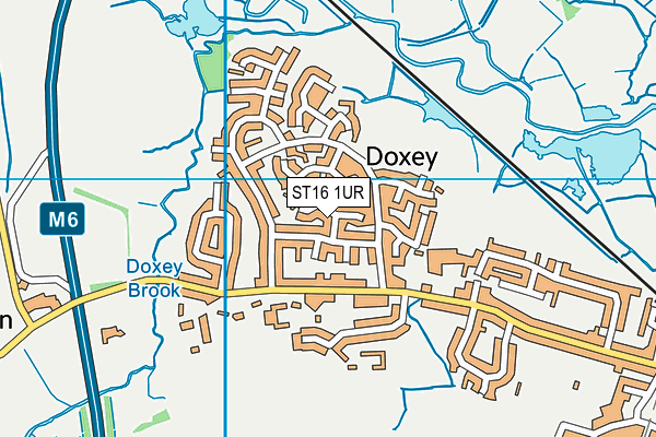 ST16 1UR map - OS VectorMap District (Ordnance Survey) ST16 1UR map - OS VectorMap District (Ordnance Survey)