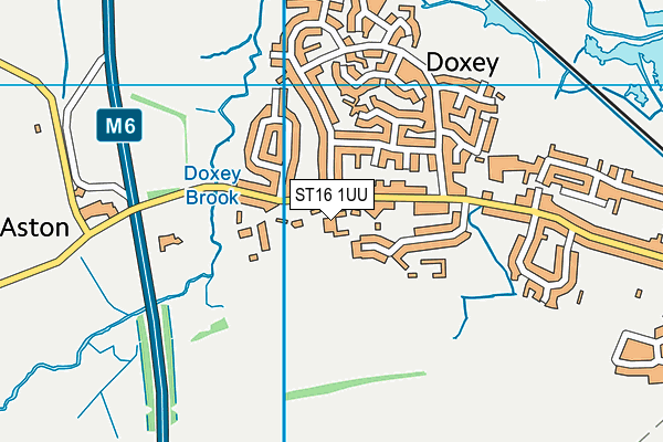 ST16 1UU map - OS VectorMap District (Ordnance Survey) ST16 1UU map - OS VectorMap District (Ordnance Survey)