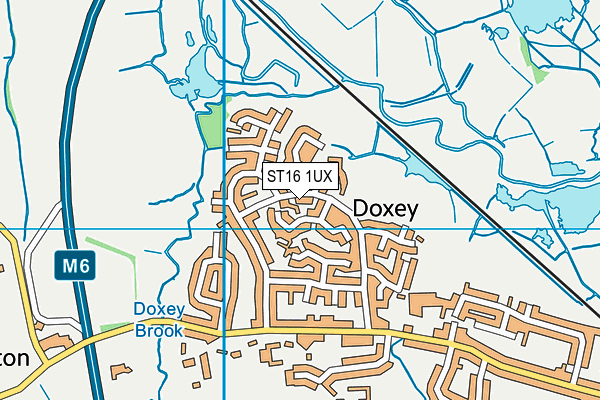 ST16 1UX map - OS VectorMap District (Ordnance Survey) ST16 1UX map - OS VectorMap District (Ordnance Survey)