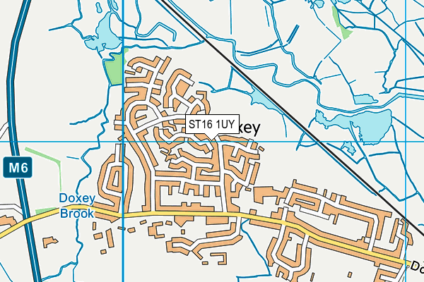 ST16 1UY map - OS VectorMap District (Ordnance Survey) ST16 1UY map - OS VectorMap District (Ordnance Survey)
