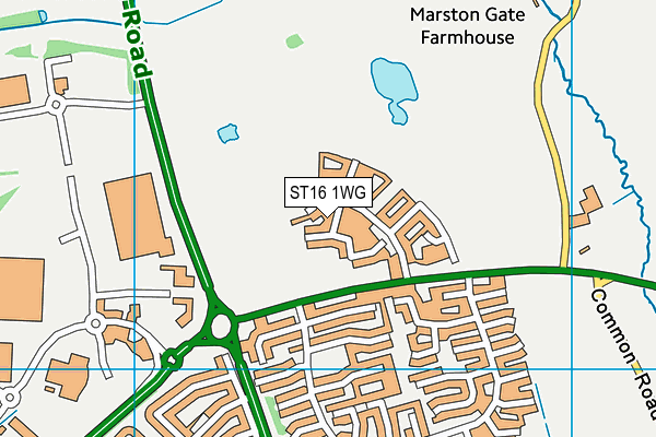 ST16 1WG map - OS VectorMap District (Ordnance Survey) ST16 1WG map - OS VectorMap District (Ordnance Survey)