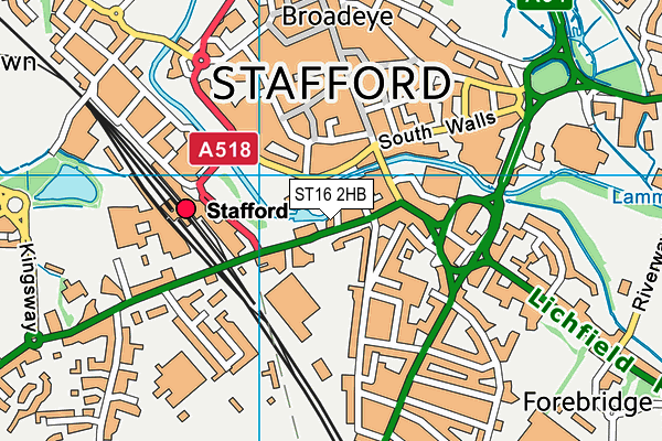 ST16 2HB map - OS VectorMap District (Ordnance Survey) ST16 2HB map - OS VectorMap District (Ordnance Survey)