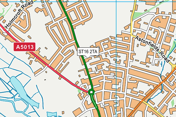 ST16 2TA map - OS VectorMap District (Ordnance Survey) ST16 2TA map - OS VectorMap District (Ordnance Survey)