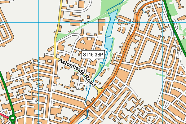 ST16 3BP map - OS VectorMap District (Ordnance Survey) ST16 3BP map - OS VectorMap District (Ordnance Survey)