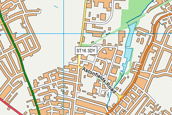 ST16 3DY map - OS VectorMap District (Ordnance Survey) ST16 3DY map - OS VectorMap District (Ordnance Survey)